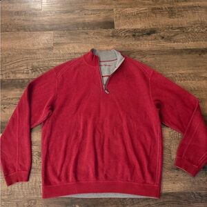 Tommy Bahama Red Zip-Up Sweater